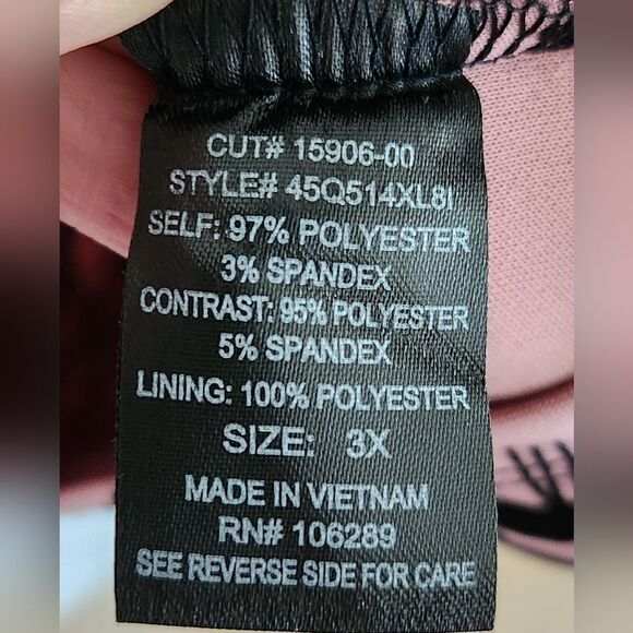 Black Velvet and Pink Dress -New! - Picture 10 of 12